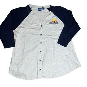 Vintage embroidered Winnie the Pooh Disney Baseball Jersey Shirt Embroidery med
